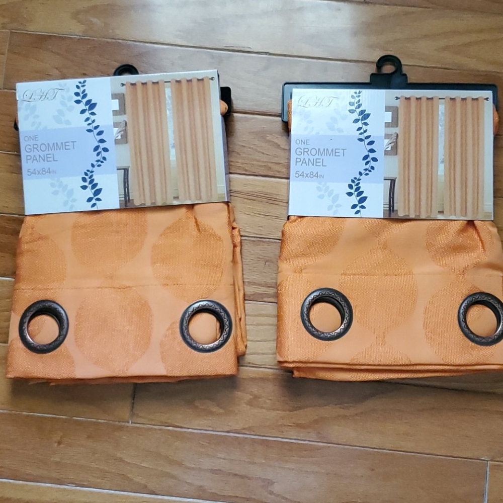 Orange Curtains (2 Panels) 54×84